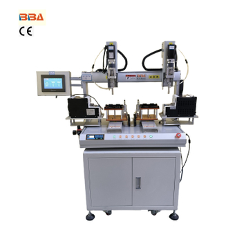 정확한 나사 고정 작업을위한 트윈 스크루 드라이버 헤드 및 영어 토크 디스플레이가있는 자동 서보 모터 스크루 드라이버 시스템