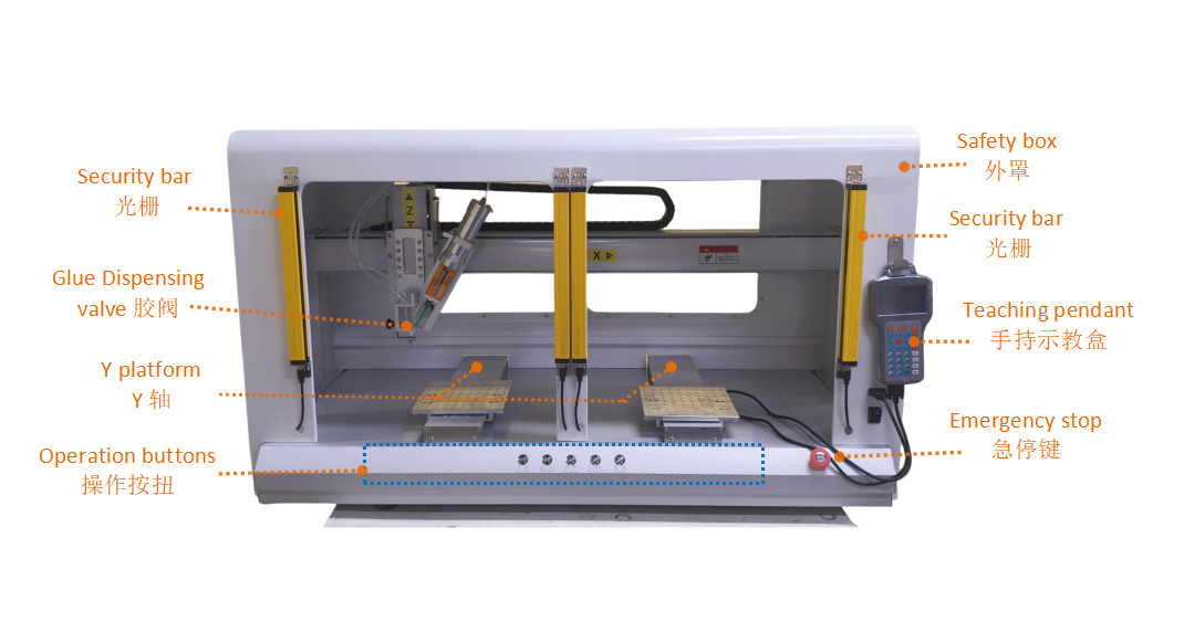 도망자 접착제 기계